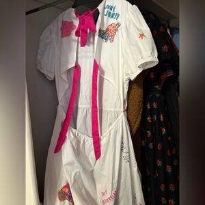 White and Pink women’s maxi Dress